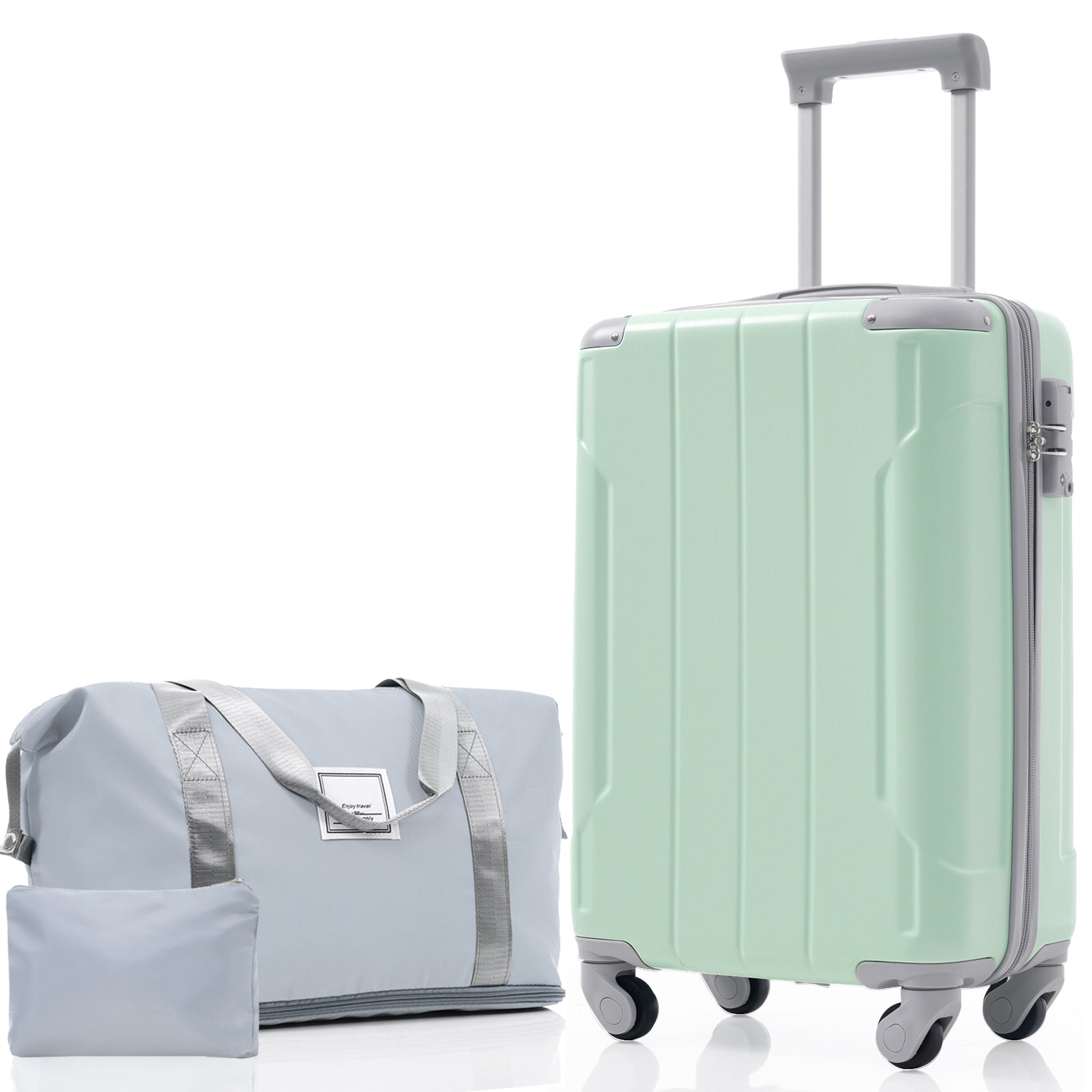 20 Inch Carry On Luggage Set 3 Piece with Spinner Wheels, Lightweight Hardshell ABS Suitcase for Weedend Getaways, Business Travel