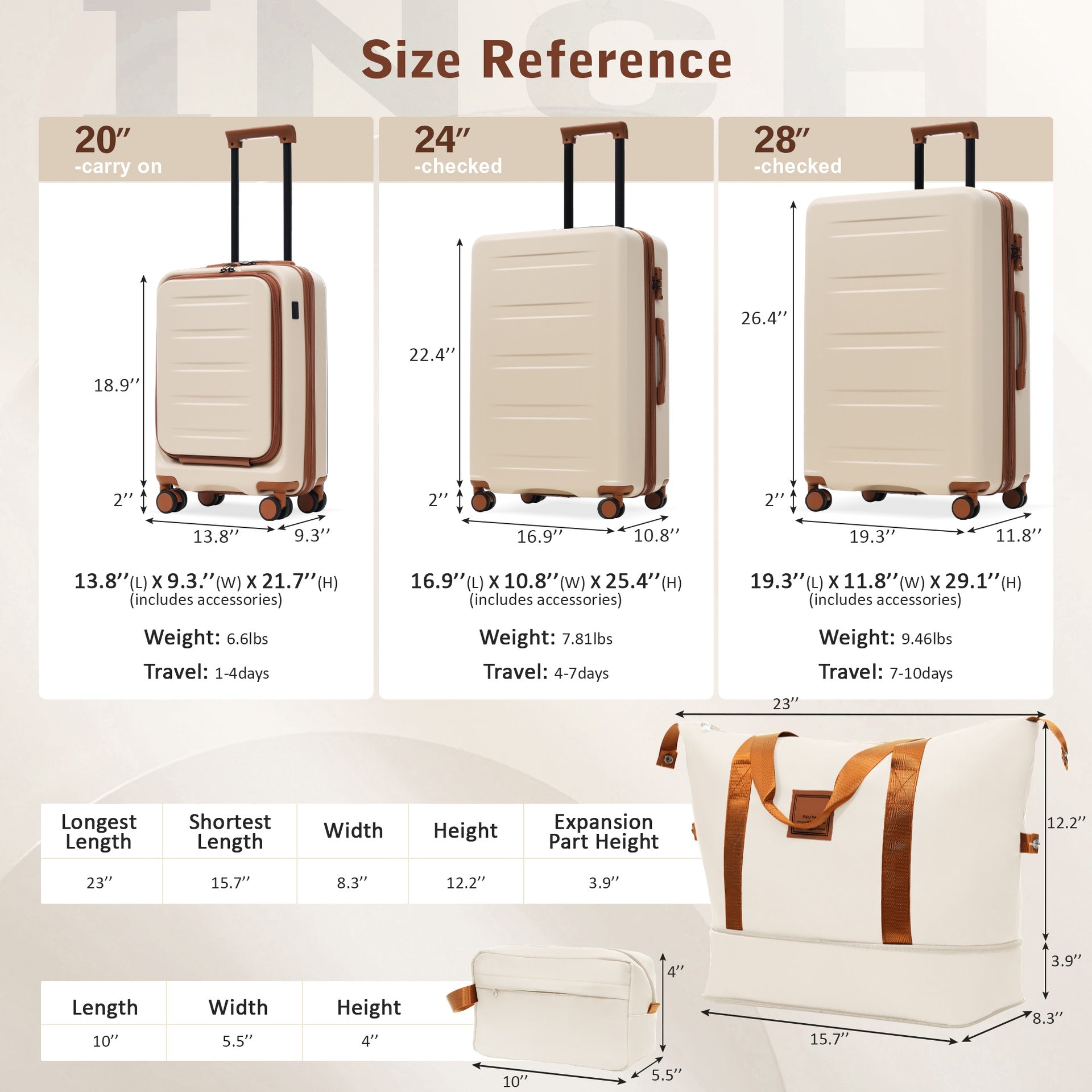 Luggage Sets 5 Piece with Front Opening, Hardside Expandable Carry On Suitcase Set with Double Spinner Wheel, Lightweight Travel Luggage with USB Port,TSA Locks(20"24"28")