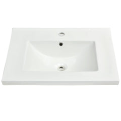 24'' Bathroom Vanity with Ceramic Basin Sink, Modern Bathroom Storage Cabinet with 3 Drawers, Freestanding Bathroom Vanity Cabinet with Single Sink (Same as SW000108AAP)