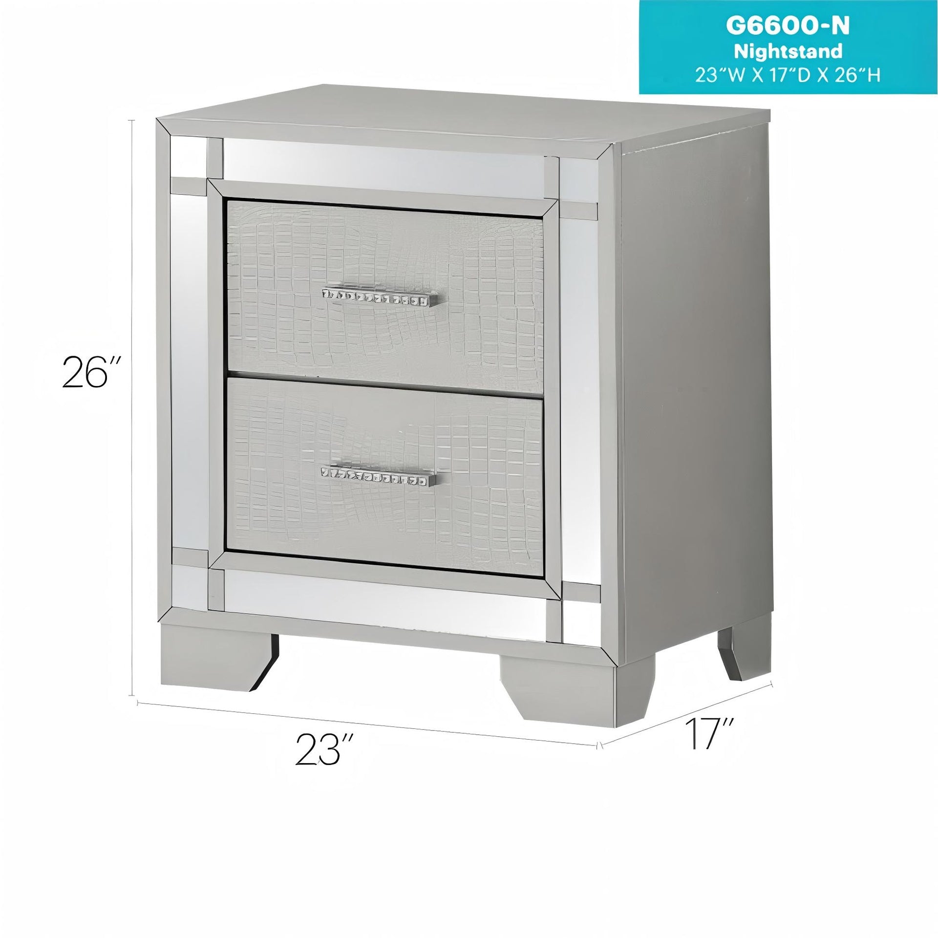 Elegant Silver Champagne Accent Table