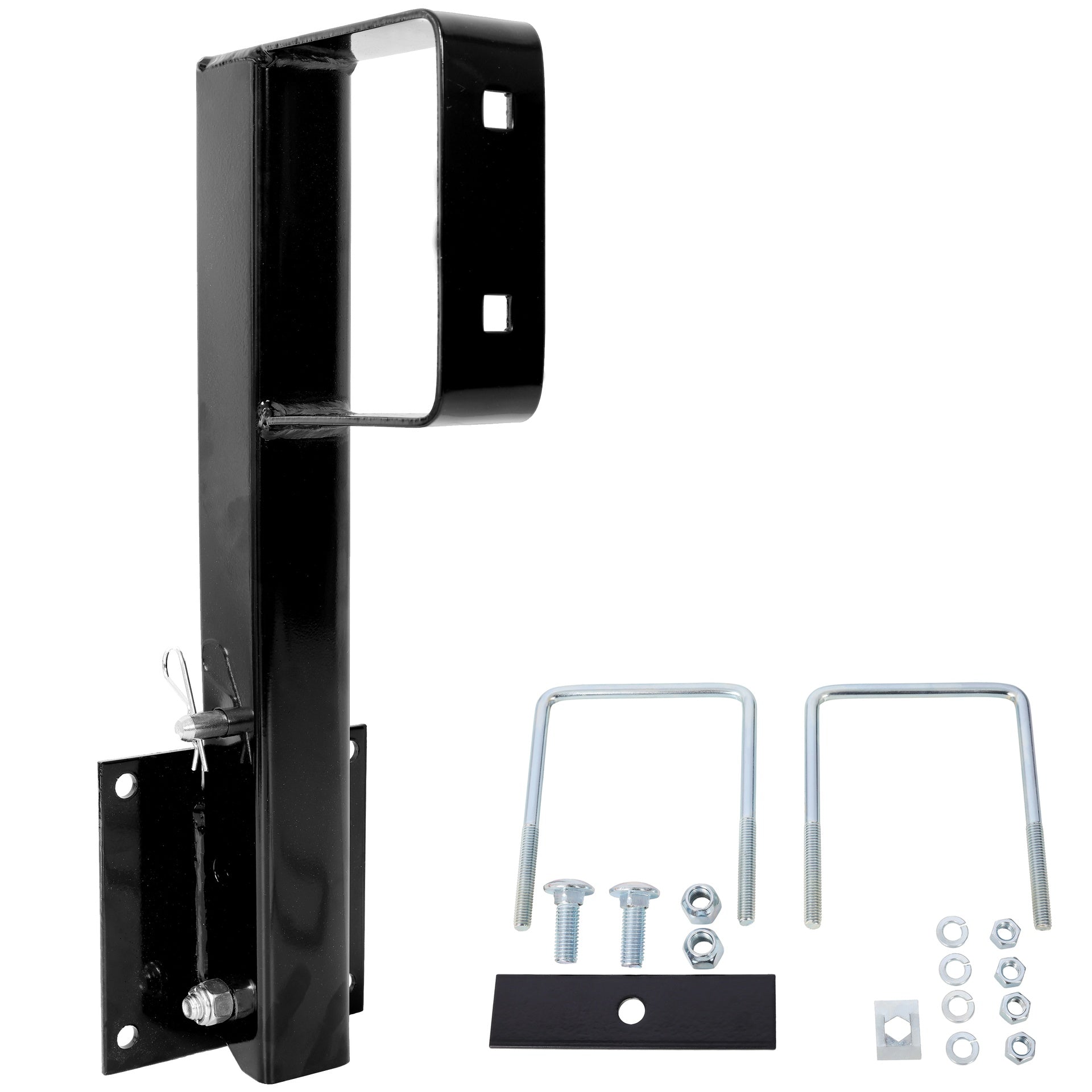 Folding Spare Tire Carrier for RV – Heavy Duty Trailer Spare Tire Mount For 4" Square Bumpers, Securely Mounting 15" and 16" spare tires