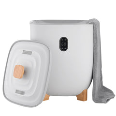 Towel Warmer 25L, Towel Warmer Bucket with 2 Heating Modes, 20/40/60/90 Min Auto Shut Off, Bottom Heating Column, LED Display, Large Towel Warmer for Bathroom, Spa, Bathrobe, Blanket, PJ's, Gray