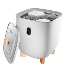 Towel Warmer 25L, Towel Warmer Bucket with 2 Heating Modes, 20/40/60/90 Min Auto Shut Off, Bottom Heating Column, LED Display, Large Towel Warmer for Bathroom, Spa, Bathrobe, Blanket, PJ's, Gray