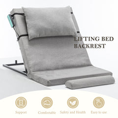 Electric Adjustable Bed Backrest - 300 lbs Weight Capacity, 4-68° Lift, Machine Washable Fabric - for Elderly, Pregnancy, Patients, Handicap Assistance - Fits Most Bed Frames