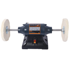 Extra long 8-Inch Electric Polisher Bench Buffer Grinder -4 Pole motor; Includes 4PCs 80Ply Thic Buffing Wheels for Polishing Metal, Jewelry, Knives, Wood, Jade,etc. CSA Certificated