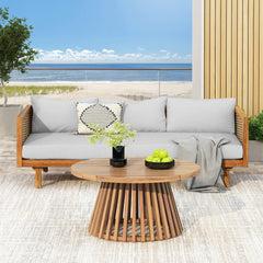 PATIO FURNITRE SETS : CLAREMONT 3 SEATER DAYBED + ACACIA WOOD TABLE