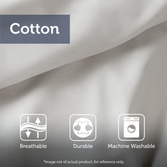6 Piece Cotton Jacquard Oversized Comforter Set-Full
