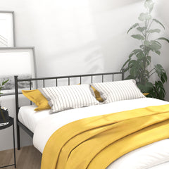 Queen Size Bed Frame, Headboard and Footboard,Structurally Stable, Under Bed Storage,No Box Spring Needed,Black
