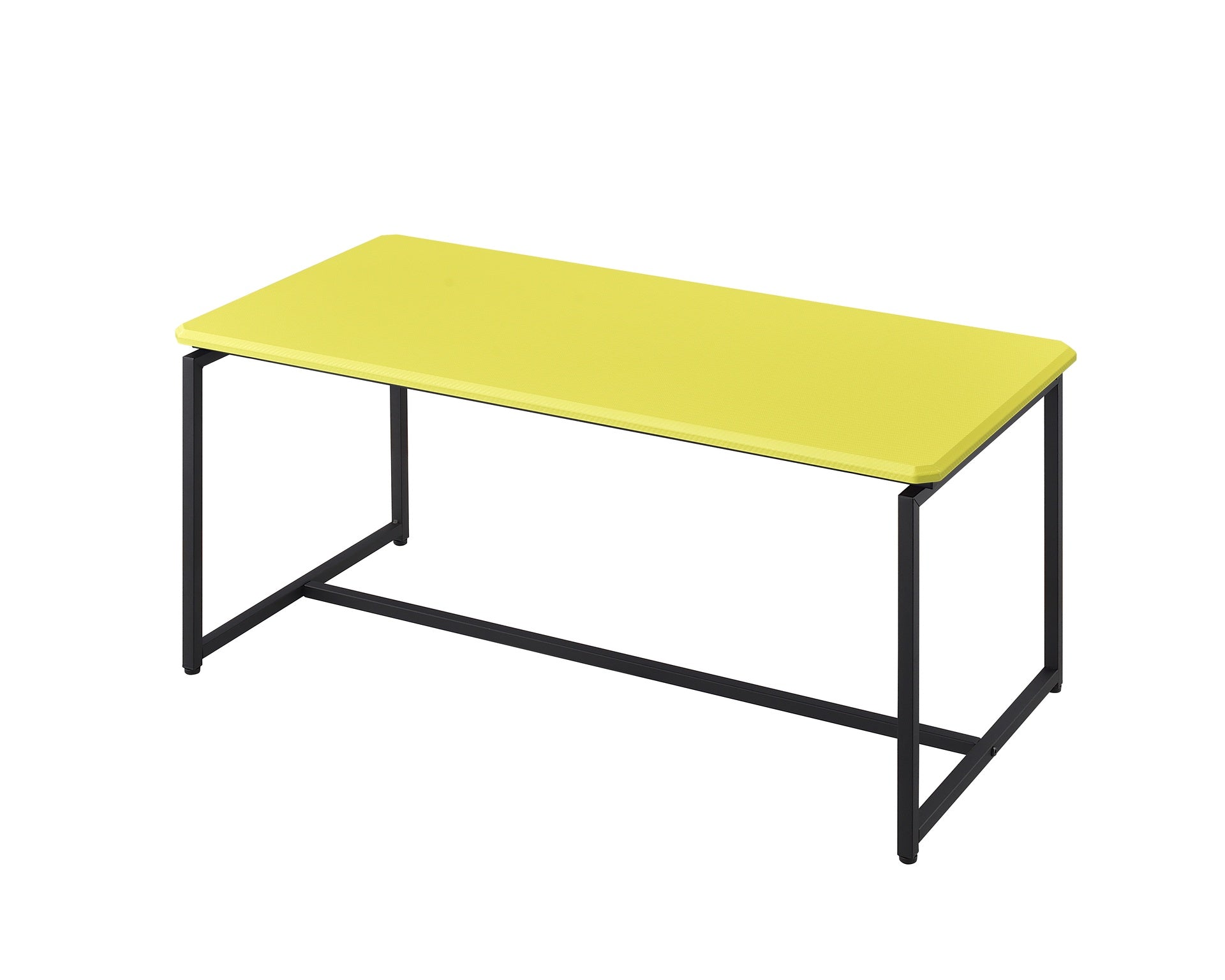 GT 3 Piece Yellow Carbon Fiber Wrap Coffee Table and End Table Set