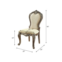 Latisha Antique Oak Finish Side Chair (Armless Chair) (Set of 2)