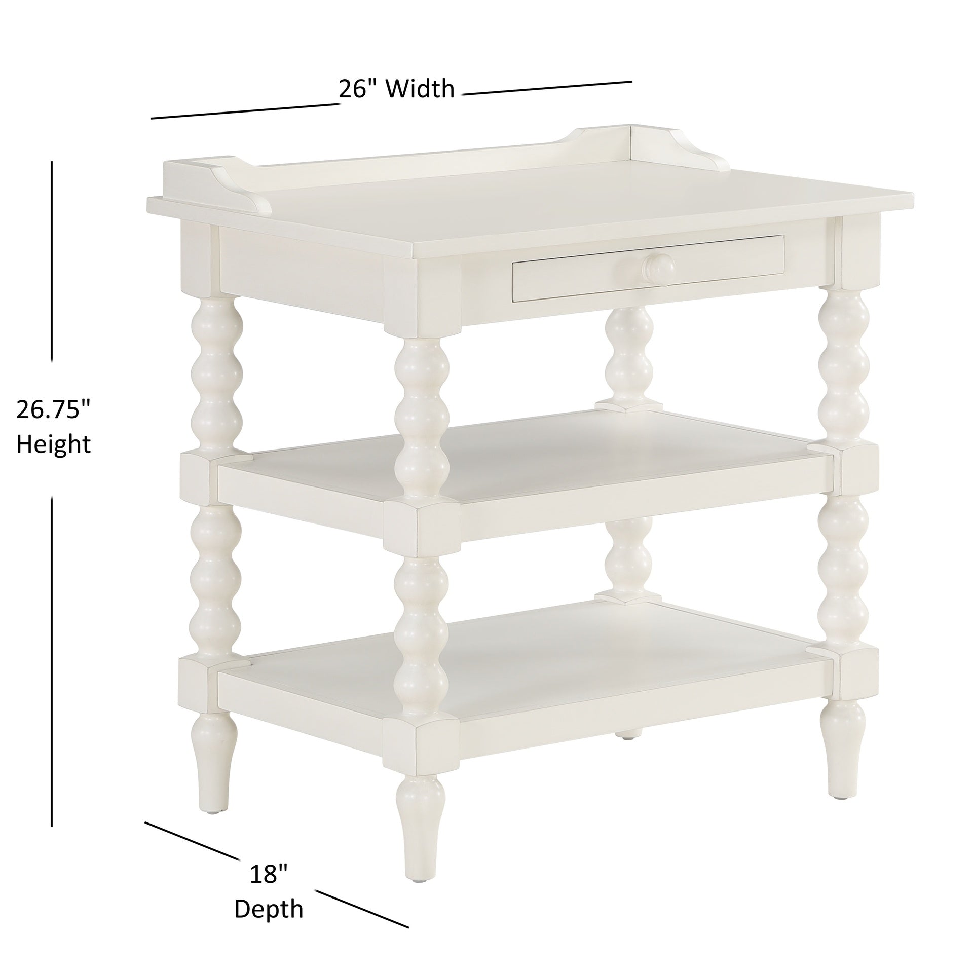 Aria Antique White Nightstand
