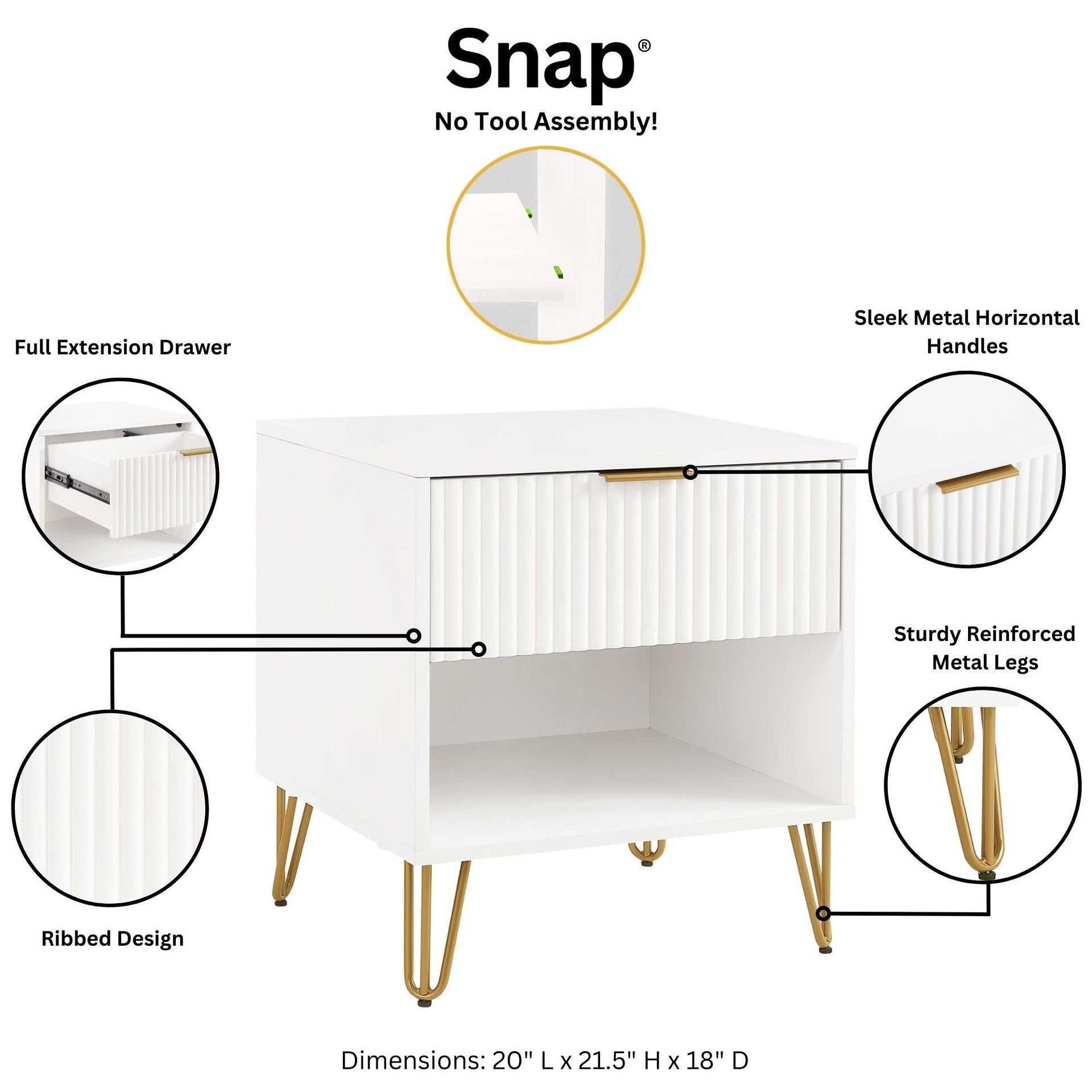 Nightstand in White
