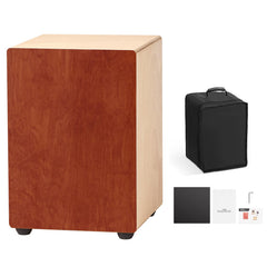 Cajon Box Drum Birch Wood Percussion Instrument Guitar Strings with Travel Bag
