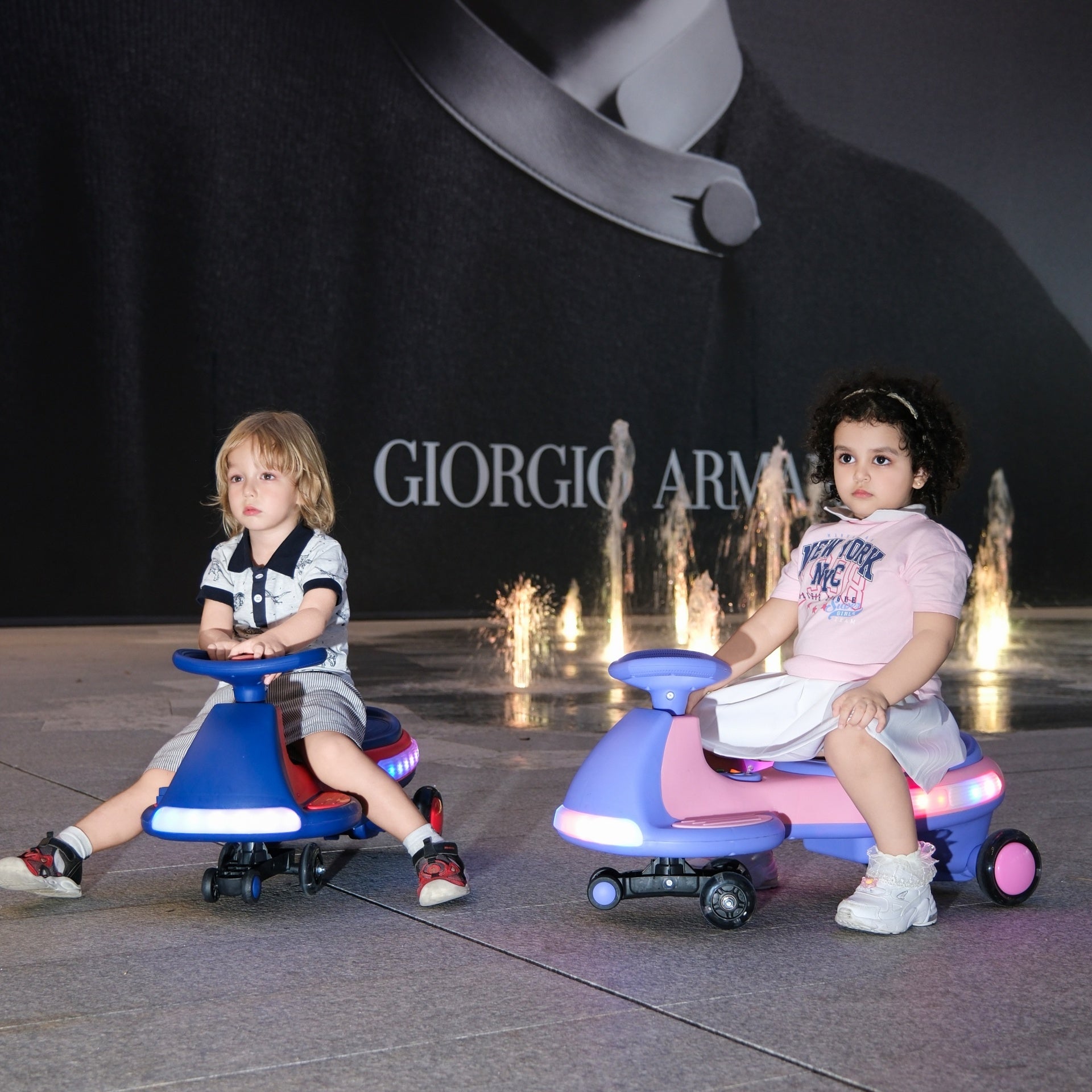 Kids Electric Ride On Car 12V  Electric Wiggle Car , LED Lights , Music,Anti-Rollover for Boys and Girls Ages 3+ Indoor/Outdoor