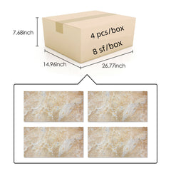 12*24 Gold Yellow Beige natural marble, for wall, FS textured finished, 3D fluted marble, natural stone, genuine marble, real marble, 1 box 4 pcs