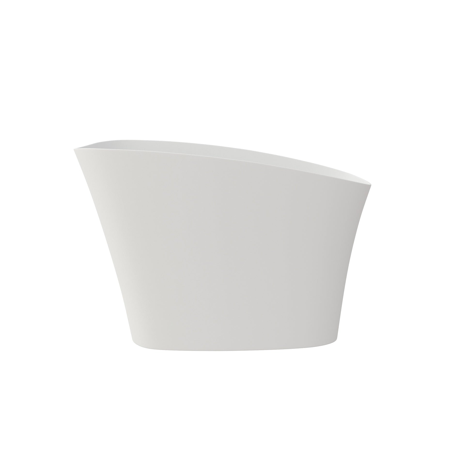 51 Inch Solid Surface Soaking Bathtub - Deep Soak Freestanding Tub