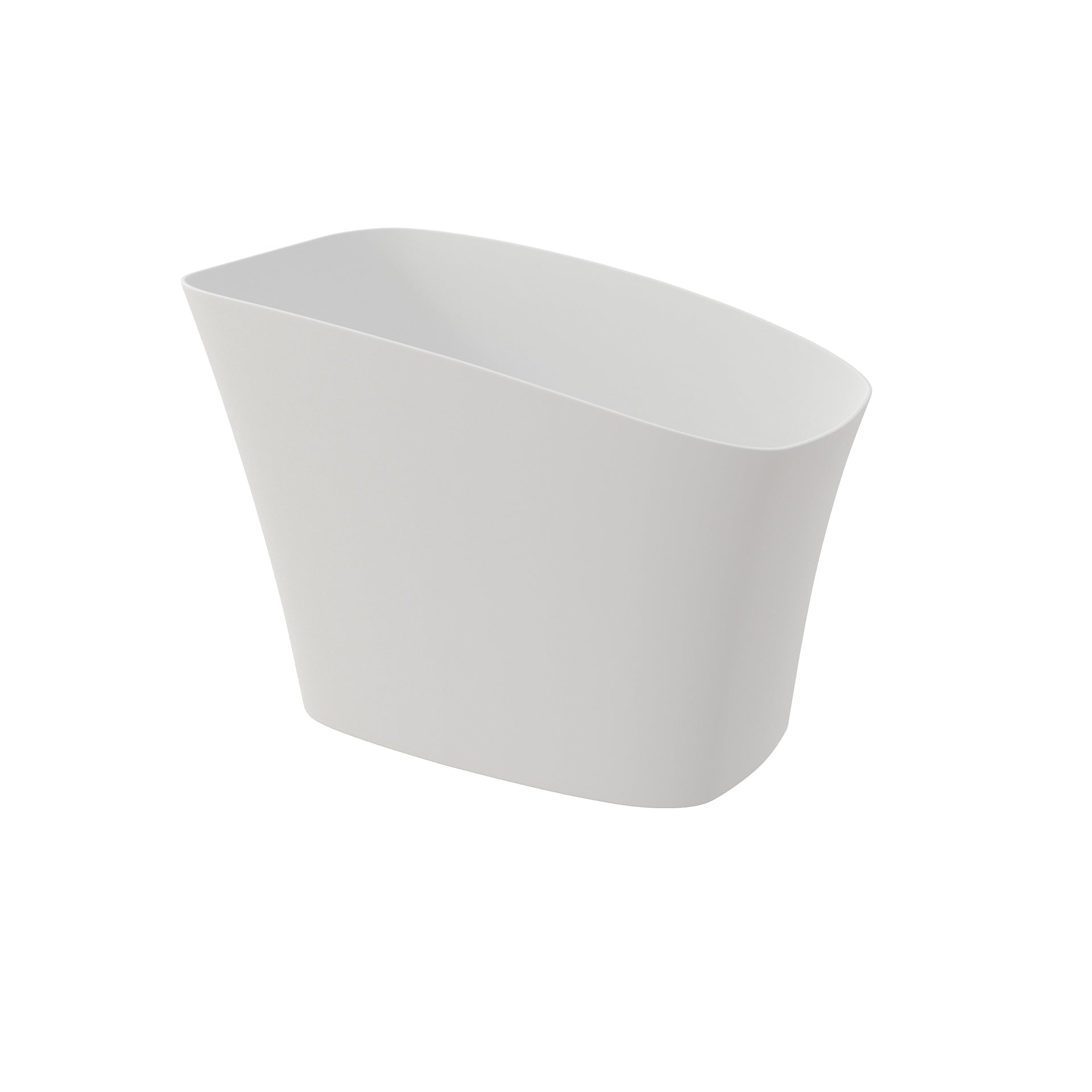 51 Inch Solid Surface Soaking Bathtub - Deep Soak Freestanding Tub