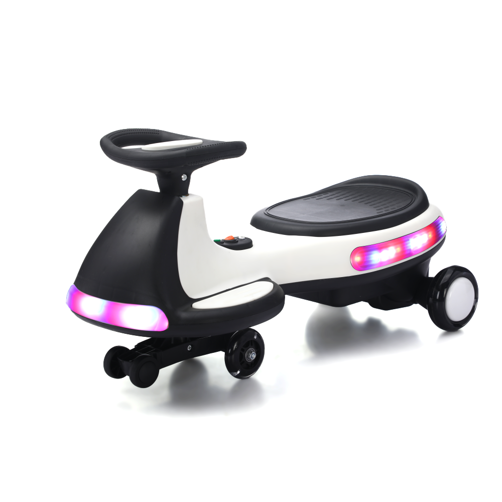 Kids Electric Ride On Car 12V  Electric Wiggle Car , LED Lights , Music,Anti-Rollover for Boys and Girls Ages 3+ Indoor/Outdoor