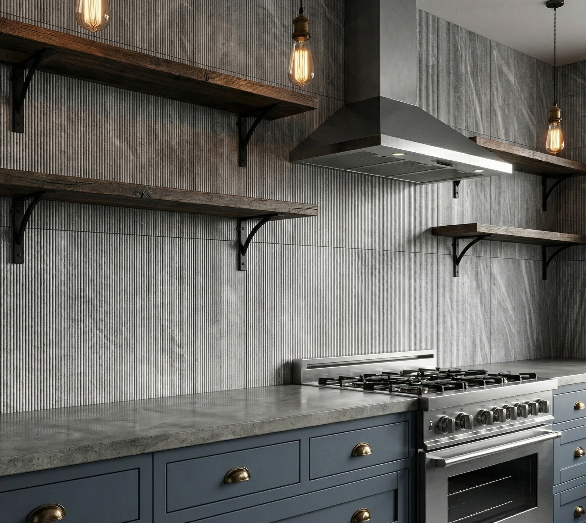 12*24 Carrara Marble, Gray marble, natural marble, for wall, OL textured finished, 3D fluted marble, natural stone, genuine marble, real marble, 1 box 4 pcs