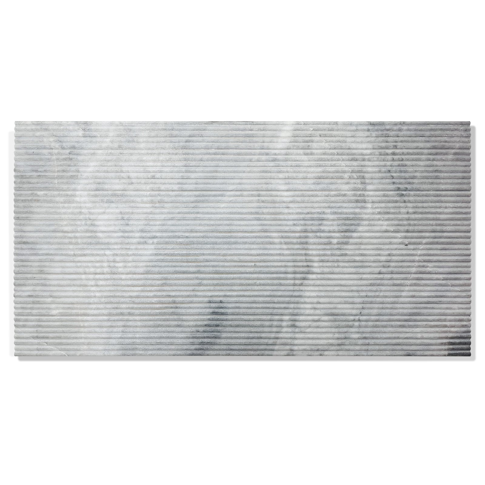 12*24 Carrara Marble, Gray marble, natural marble, for wall, OL textured finished, 3D fluted marble, natural stone, genuine marble, real marble, 1 box 4 pcs