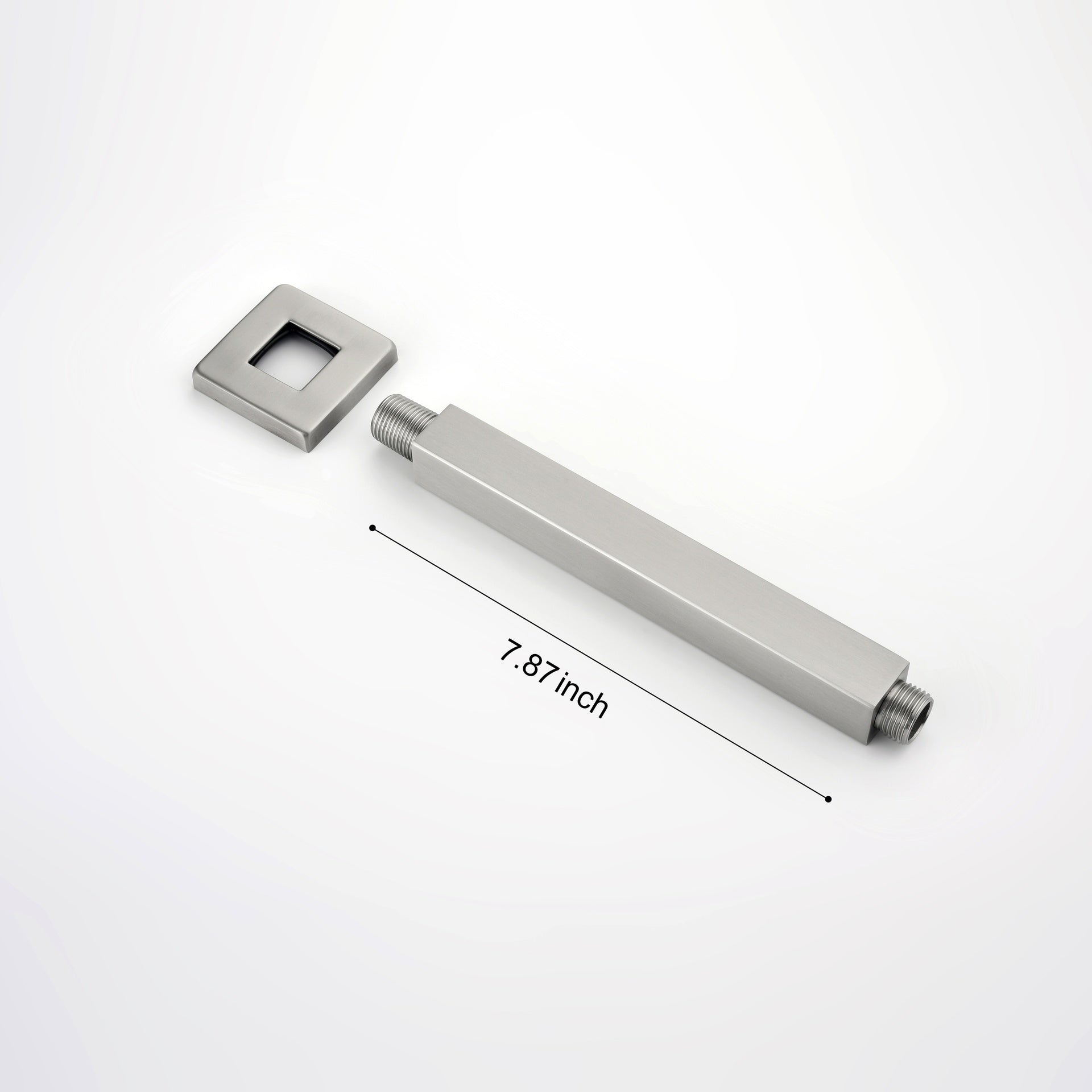 Shower Arm with Flange, 1/2 NPT Tapered Threads, Rain Shower Head Arm, Ceiling Mounted Shower Extension Arm