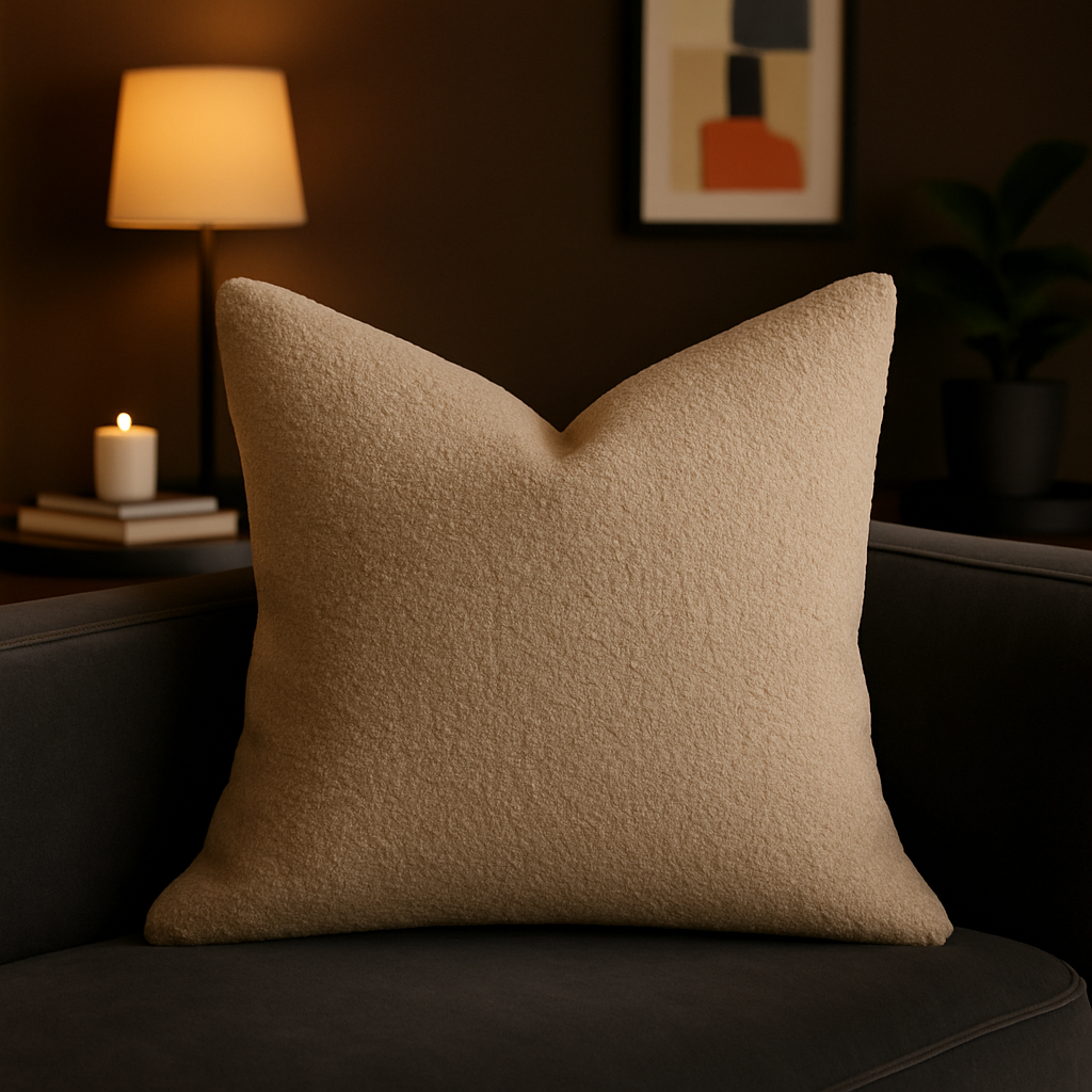 Homey COZY Throw Pillow – Soft Neutral Beige for Serene & Sophisticated Set of 2