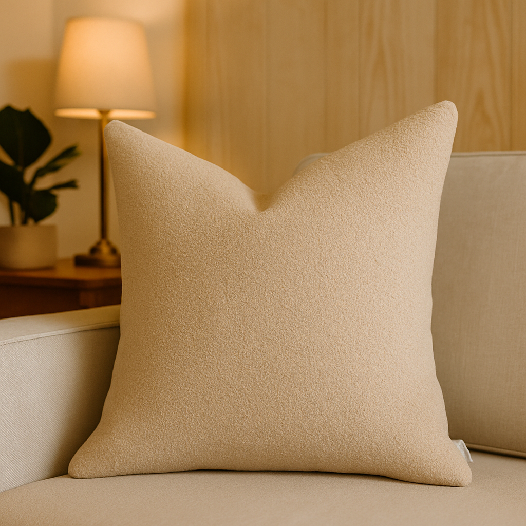 Homey COZY Throw Pillow – Soft Neutral Beige for Serene & Sophisticated Set of 2