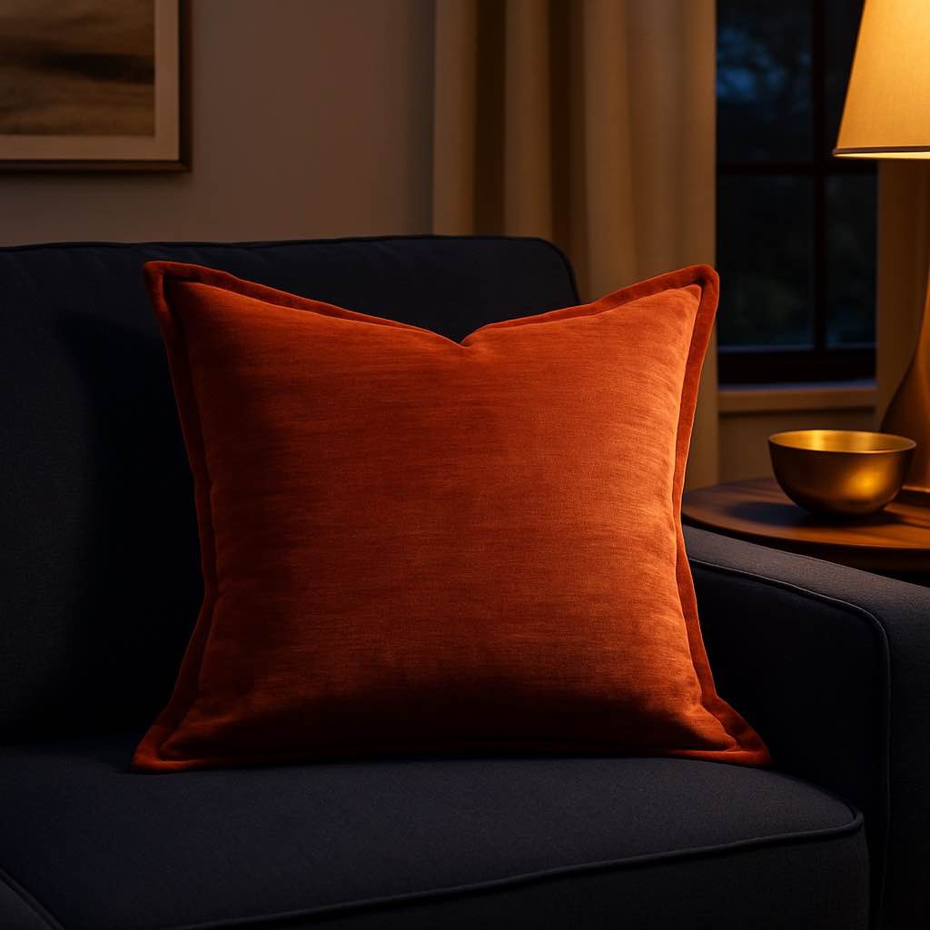 Homey COZY Velvet Throw Pillow – Rose Copper Elegance with Soft Luster and Modern Warmth Set of 2