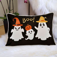 Halloween Boo Ghost Velvet Throw Pillow Set of 2