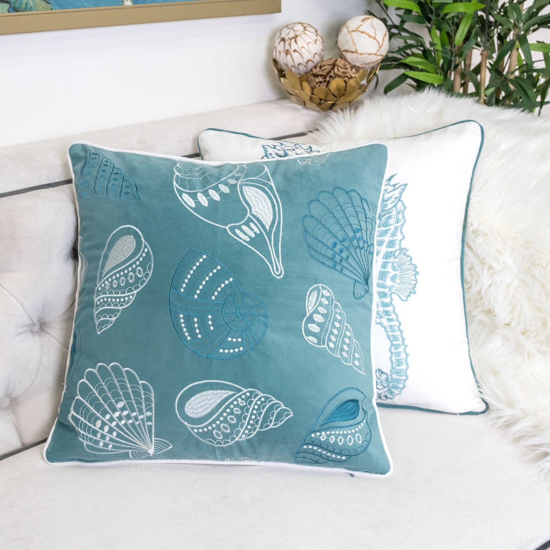 Blue and Spa Seashells