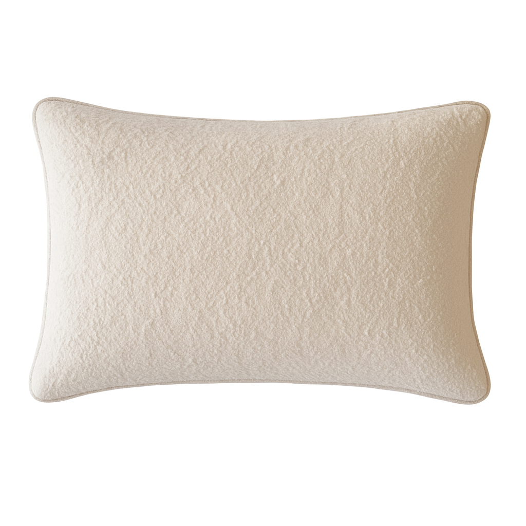 Homey COZY Textured Throw Pillow – Soft Ivory for Clean, Minimal Interiors- 2 Pack