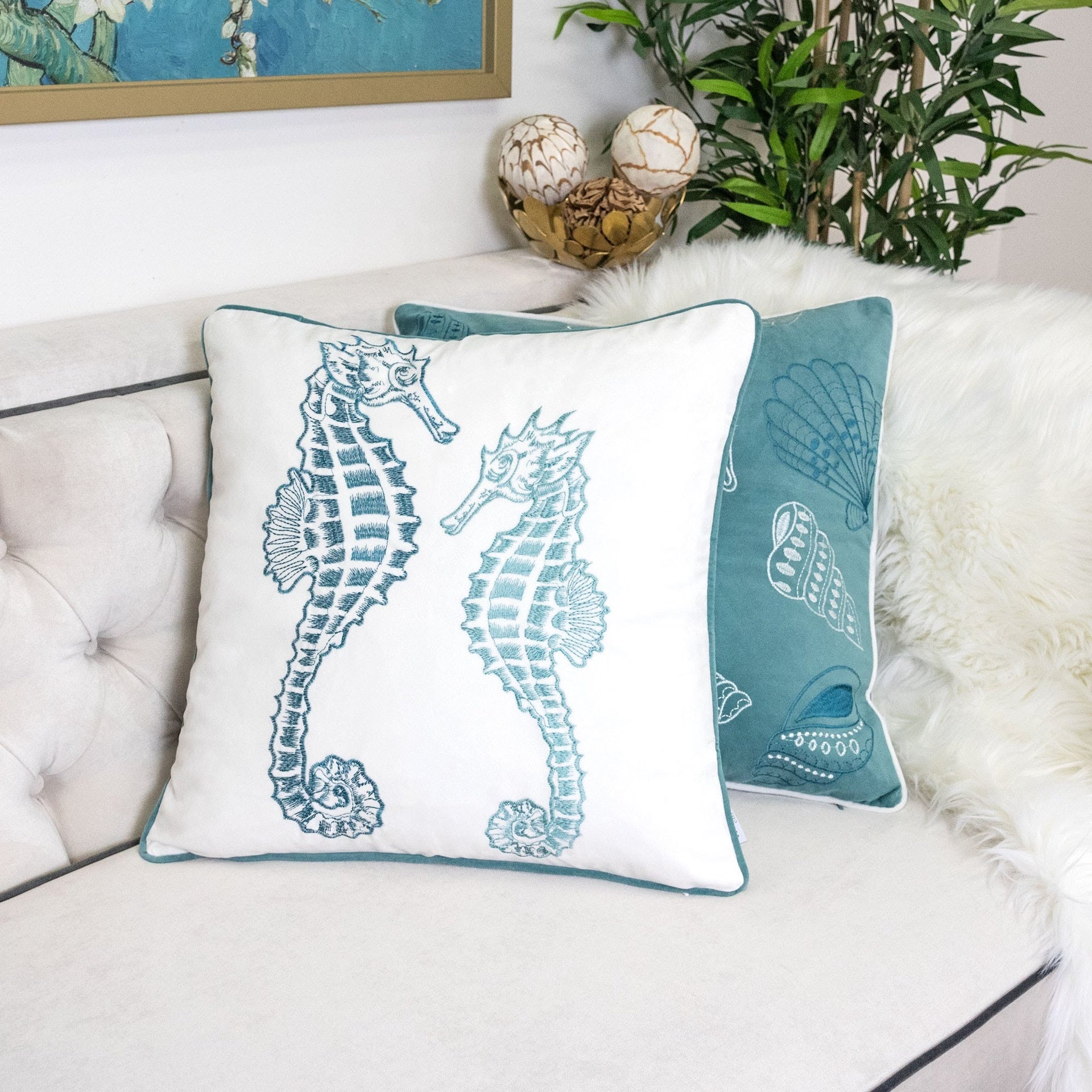 Blue / Spa Seahorses-Set of 2