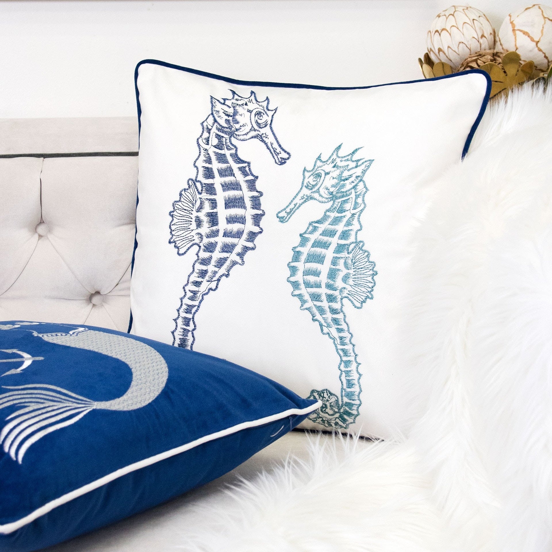 Blue / Spa Seahorses Set of 2