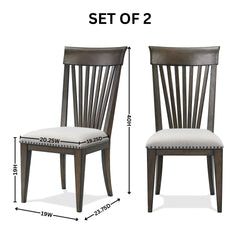 Grant Nailhead Trim Upholstered Dining Chairs, Set of 2