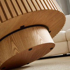 35.43'' Nesting Round Sintered Stone Tabletop Modern Drum Coffee Table Luxury Circle Coffee Table for Apartment ASH