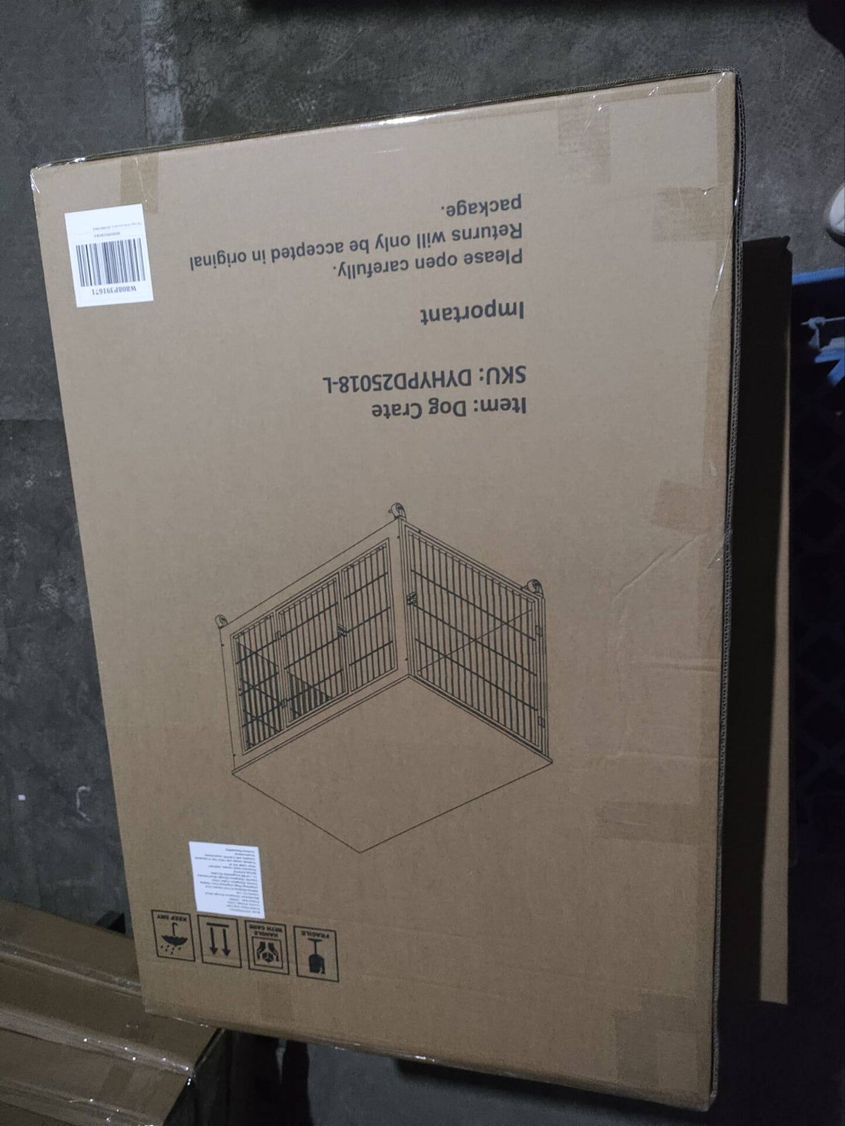 38.6" Dog Crate Furniture with Wheels for Small Dogs, Heavy Duty Dog Kennel Indoor with 2 Doors, Wooden Pet Cage End Table, Double-Doors Sturdy Metal Dog Cage for Anxiety Dog