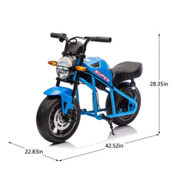 24V300W Kids Ride On XL Electric Toy Muscle Motorcycle,High-Speed Hub Motor,14in Widen EVA Wheels,Twist Grip Throttle,Speed up to 11.18MPH,Dual Suspension,Music&Light,Long Life Battery For Kids 6+