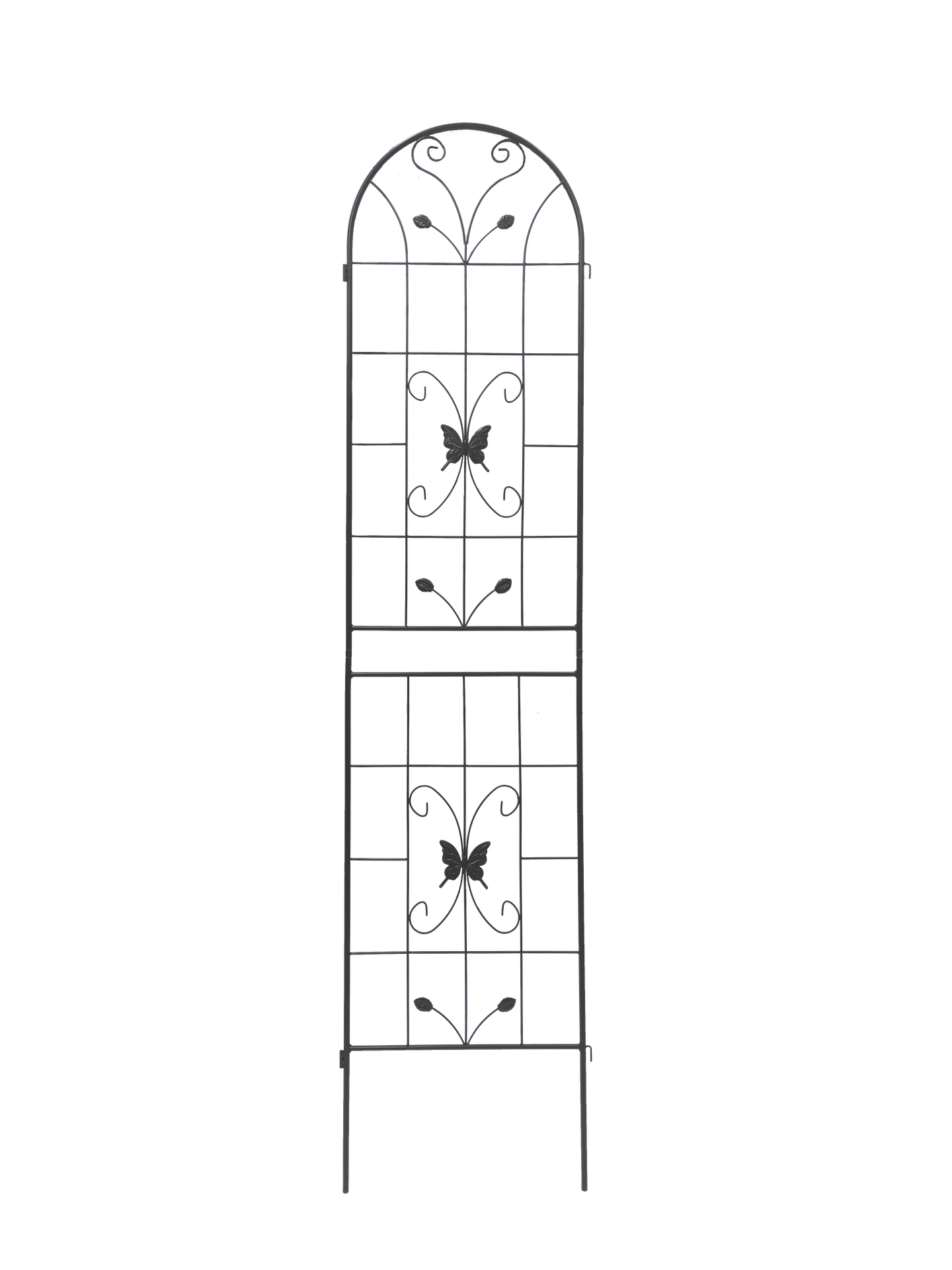 2 Pack Metal Garden Trellis 86.7" x 19.7" Rustproof Trellis for Climbing Plants Outdoor Flower Support Cream White