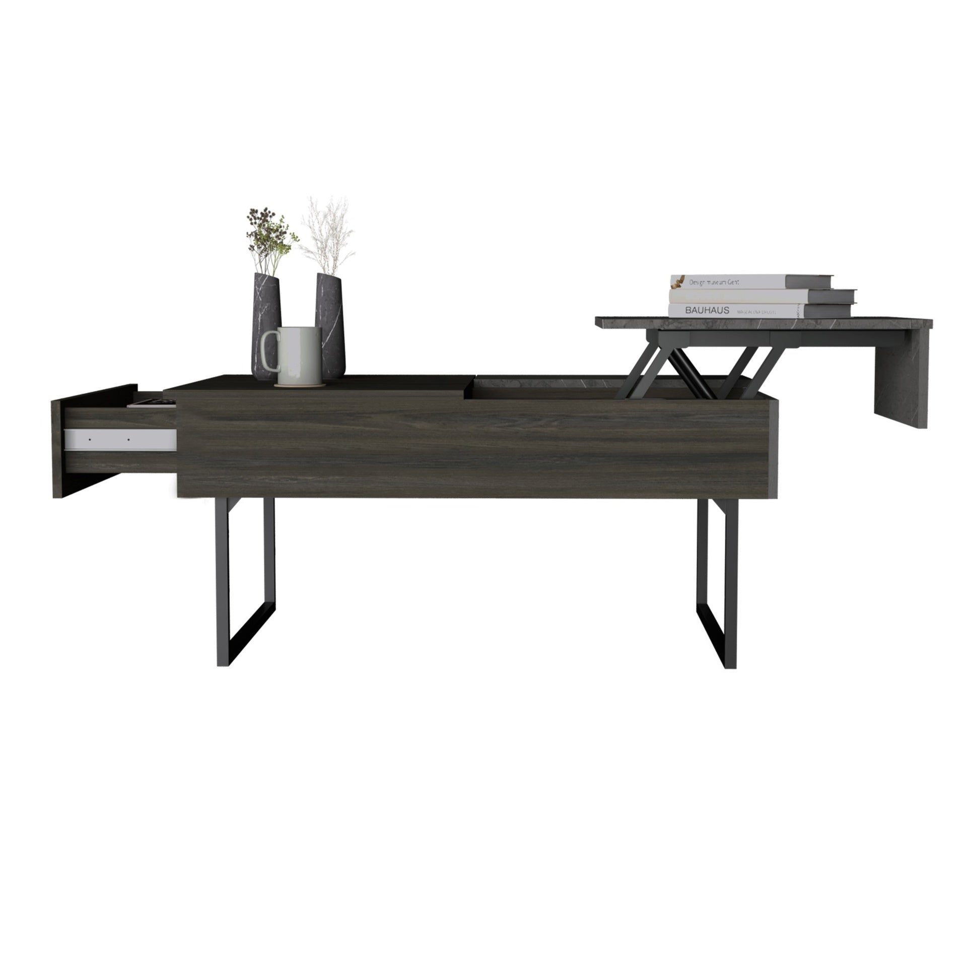Lift Top Coffee Table 2 Dazza, One Drawer, Espresso / Onyx Finish