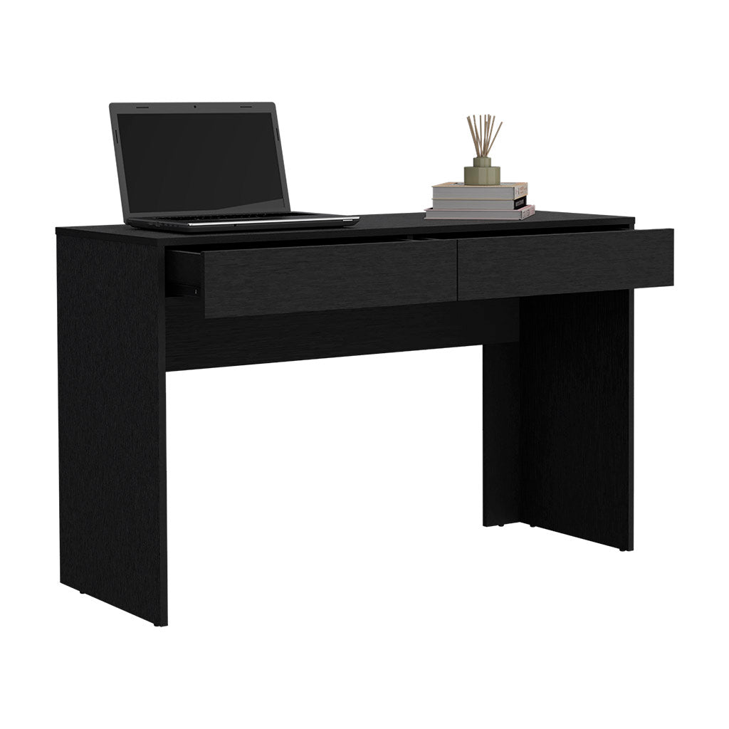 Computer Desk Aberdeen, Two Drawers, Black Wengue Finish