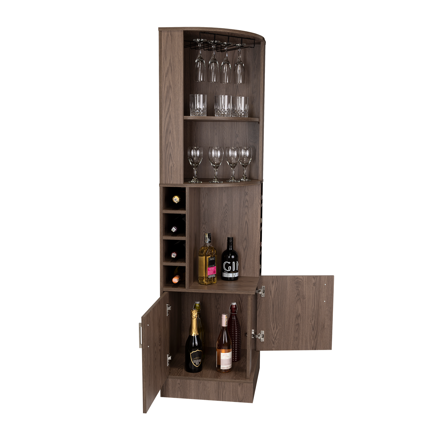Bar Cabinet Papprika, Living Room, Dark Walnut