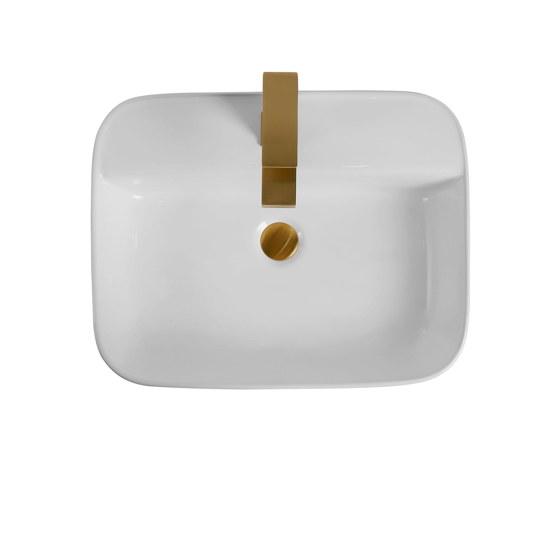 Bothwa Home Rectangular Countertop Ceramic Wash Basin (White Finish) CUPC Certified