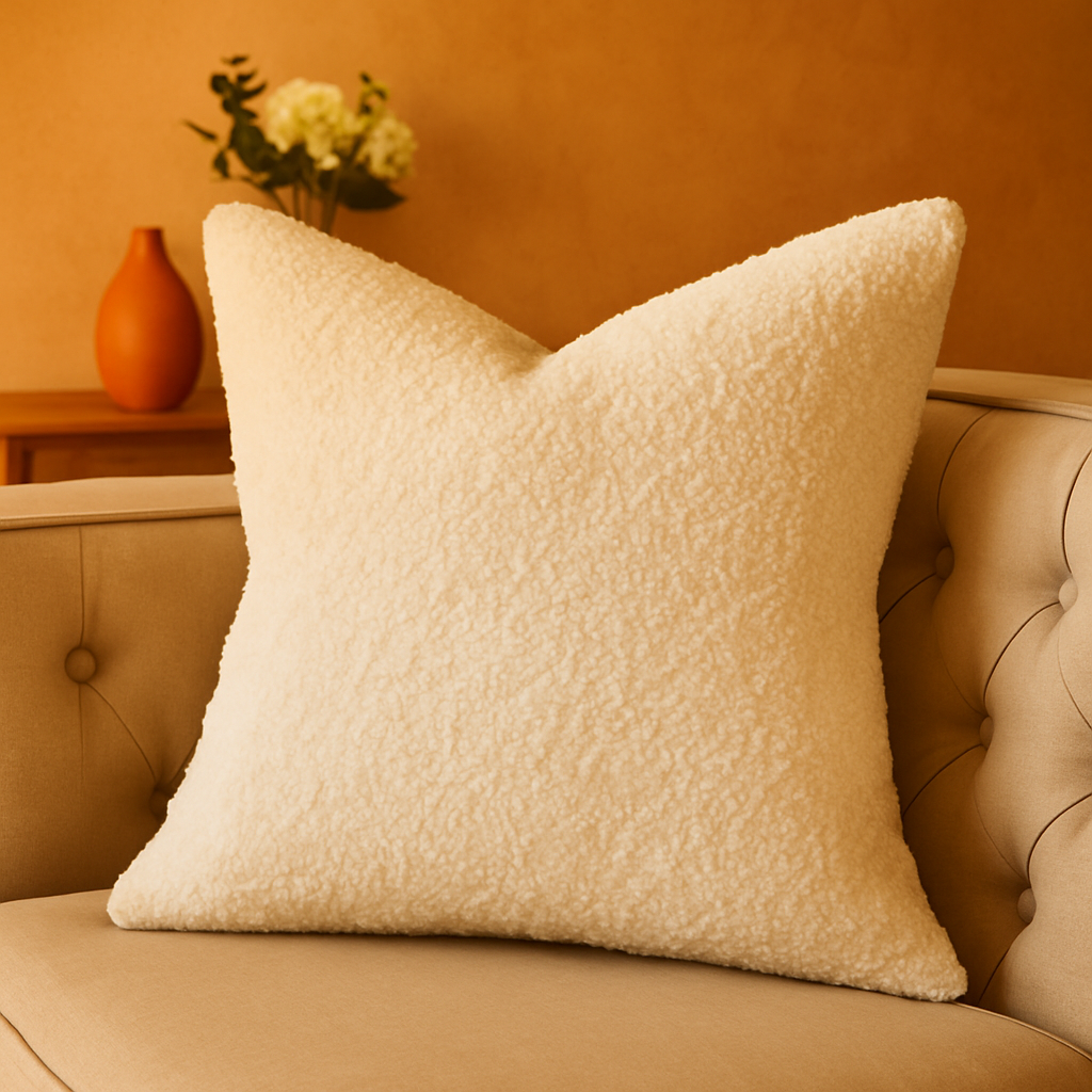 Homey COZY Sherpa Throw Pillow – Plush, Full & Stylish Support for Sofas & Beds