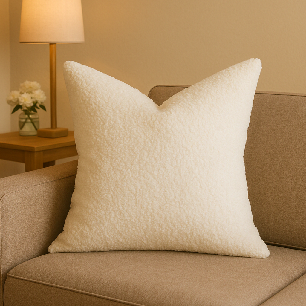 Homey COZY Sherpa Throw Pillow – Plush, Full & Stylish Support for Sofas & Beds