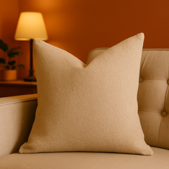 Homey COZY Throw Pillow – Soft Neutral Beige for Serene & Sophisticated Interiors