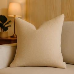 Homey COZY Throw Pillow – Soft Neutral Beige for Serene & Sophisticated Interiors