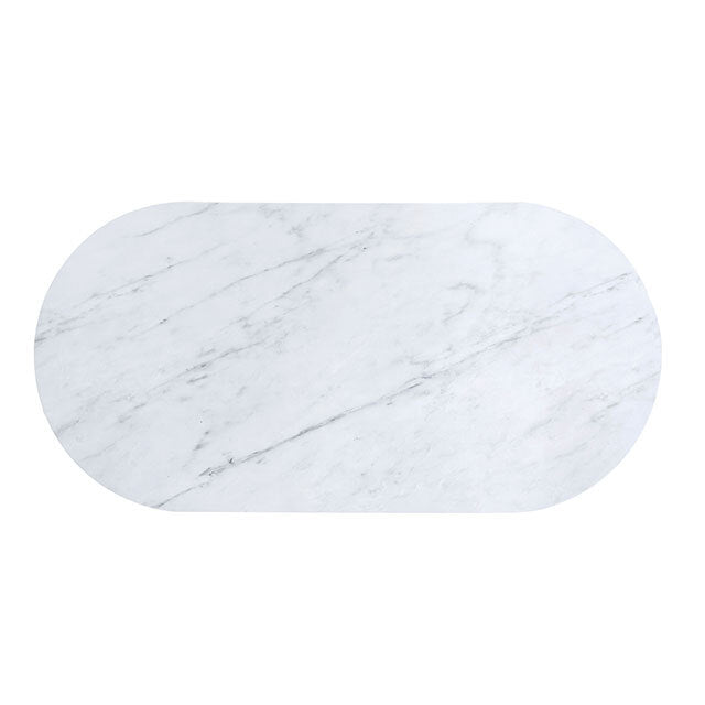 Glam Contemporary Light Teal 1pc Coffee Table White Faux Marble Top Living Room Table W Drawer
