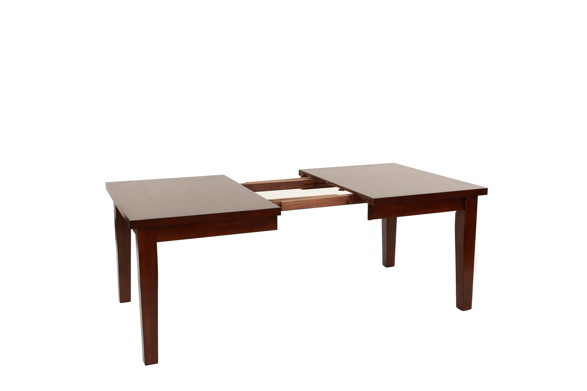 Dining Table Rectangle Dining Table w Leaf 1pc Table Only Rubber wood Antique Walnut Wood Finish Dining Room Furniture