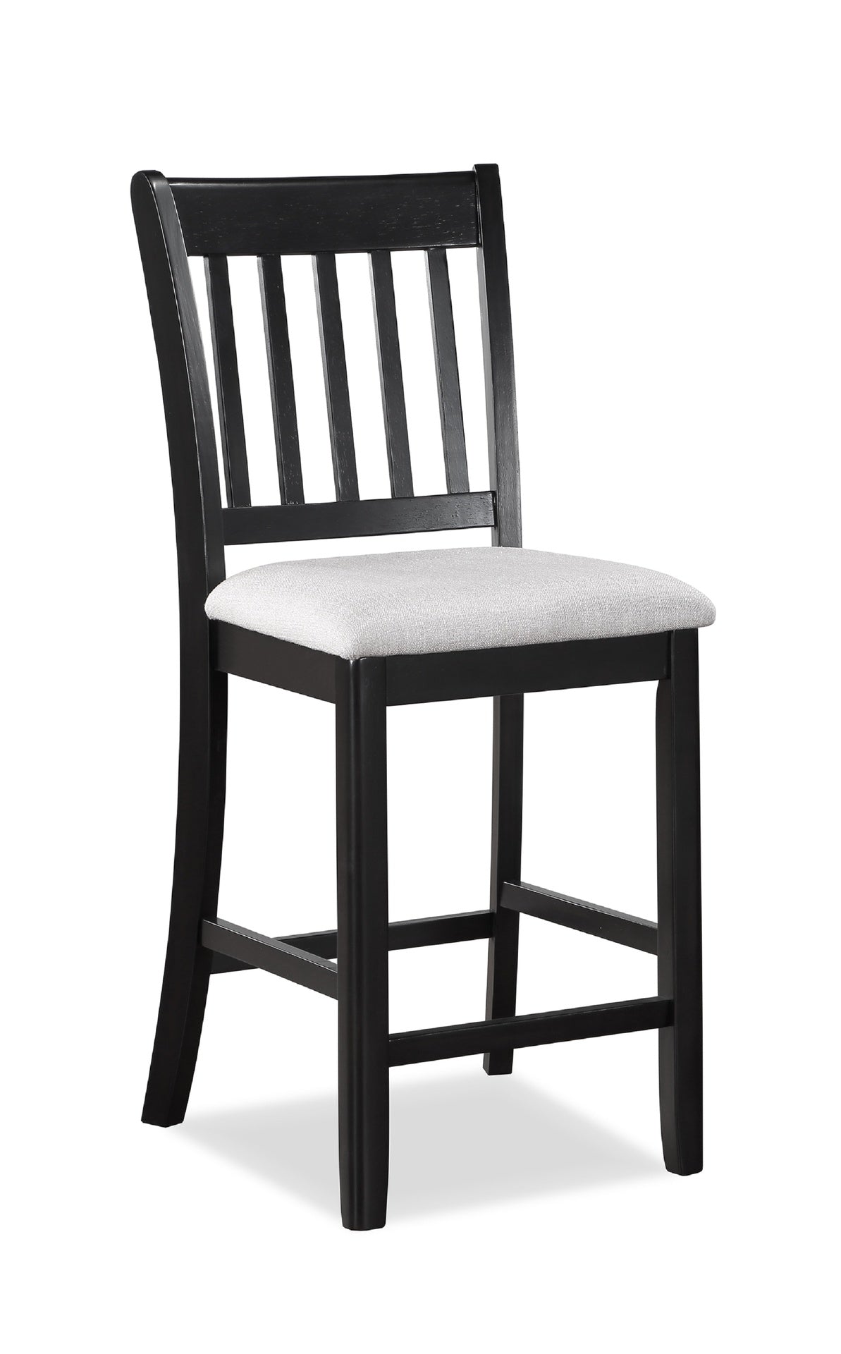 5 Pc Counter Height Set Square Table Upholstered Chairs Tow-Tone Dark Brown Finish Wooden Bedroom Furniture
