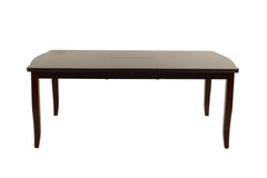 Espresso Color 1pc Dining Table w Built in Leaf Rubberwood Dining Room Furniture Modern Kitchen Table
